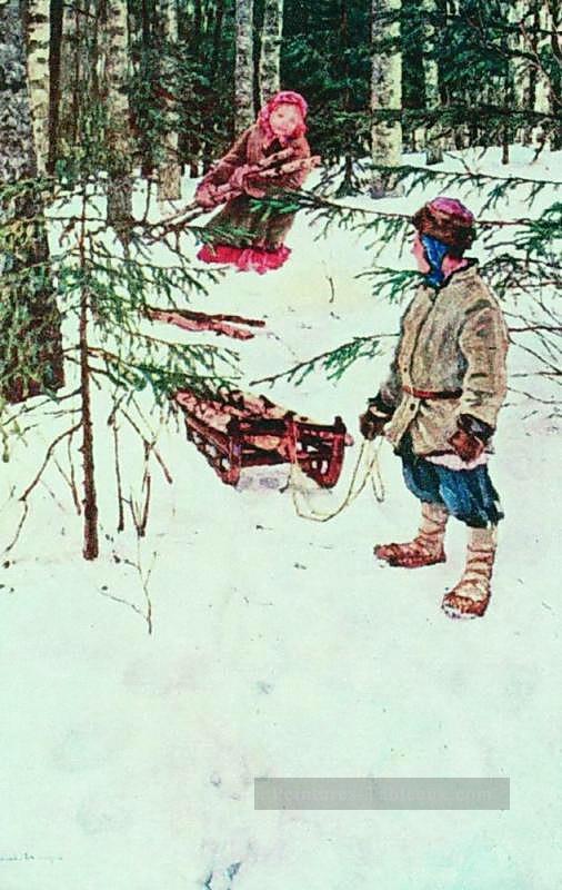 hiver Nikolay Bogdanov Belsky Peintures à l'huile